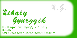 mihaly gyurgyik business card